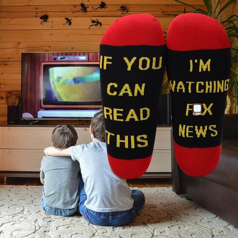 LEVLO Fox Gift If You Can Read This I'm Watching Fox Cotton Socks Fox Fans Gift in Saudi Arabia