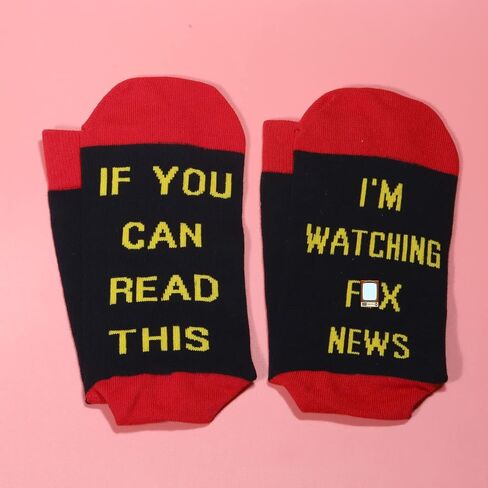 LEVLO Fox Gift If You Can Read This I'm Watching Fox Cotton Socks Fox Fans Gift in Saudi Arabia