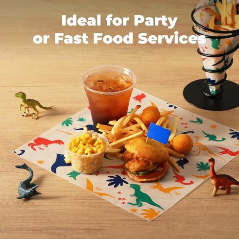 [250 Sheets] 12x12" Deli Paper Sheets, Newsprint Dry Waxed Paper, Waterproof Sandwich Wrapping, Grease-Proof Wax Paper for Food Basket, Picnic, Barbecue, Restaurants, Burgers, Fries in Kuwait
