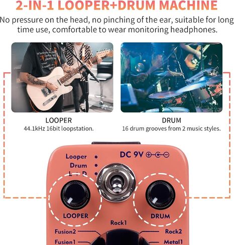 AITONE Chorus Pedal Premium Analog Chorus Effect for Electric Guitar True Bypass Rich and Warm Tones Compact Mini Pedal (AT-04) in Kuwait