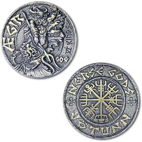Aegir Viking Norse God Jötun حاكم البحار العملة القابلة للتحصيل القديمة
