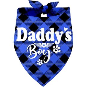 Daddy's Boy Dog Bandana ، Daddy's Boy Gift Dog Bandana ، Apt Pet Scarf Association ، Pring Dog Bandanas Gift for Dog Birthday ، Christmas ، Phod's Day Party ، Bandana Gift for Small Mediance Carge (D2)