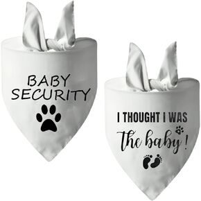 2 حزمة الكلب إعلان الحمل الحمل ، Bandana for Dogs أمان الطفل وشاح الكلب المطبوعة ، مريح واحد مثلث الوشاح الإكسسوارات الأليفة للحيوانات الأليفة للكلاب الكبيرة