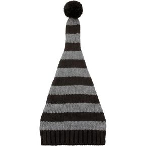 zefen Baby Newborn Unisex Cotton Striped Knitted Hat Beanie Elf Top Pompom