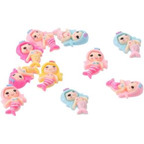 HobbyHub 60pcs سحر حورية البحر ، الراتنج حورية البحر سحر السحر الفنية لحرف DIY ، الهاتف ، ملحقات الشعر