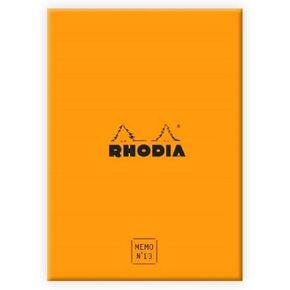 Rhodia cf194052 Notepads with Case, No. 13 (A6), 240 Sheets, 0.2 inch (5 mm) Grid, Glued Type