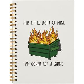 امسك Fizz Funder Dumpster Fire Notebook Journal ، هذا الضوء الصغير الخاص بي ، سأدعه يتألق ، هدايا الجدة الساخرة لأجهزة الكمبيوتر المحمولة لزملاء العمل ، هدايا نار القمامة ، دفتر ملاحظات حلزوني 5.5 × 8.3