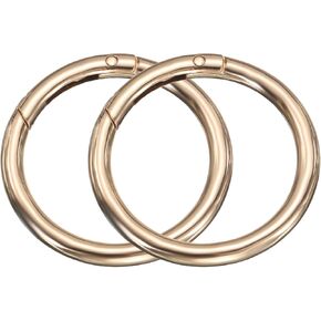 Harfington Metal Spring O Rings Trigger Keyrings Buckle Round Snap Clip لمحفظة مفاتيح DIY حقيبة يد