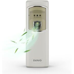 موزع معطر هواء أوتوماتيكي من SVAVO - موزع عطر قابل للبرمجة لغرفة النوم الداخلية والفنادق والمكاتب والأماكن التجارية - موزع رذاذ رذاذ قائم على الحائط/مجاني - أبيض