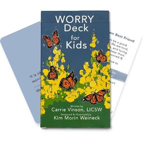 Deck Deck - أدوات التنظيم العاطفية للأطفال ، 52 بطاقة علاج مع التأكيدات ومهارات المواجهة ، تساعد الأطفال على التحدث عن المشاعر ، والأدوات المثالية للمعالجين الصحيين