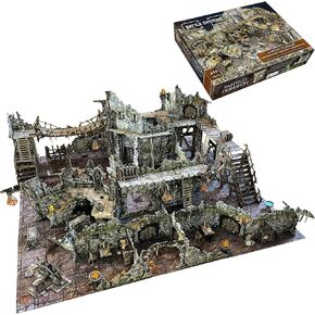 مجموعة Fantasy Dungeon Terrain Core - Battle Systems Terrain Gererivive Scenery for D&D DND Maladum Pathfinder RPGS Coll Cardstock Cardstock المطبوعة كلا الجانبين