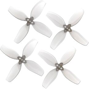 12pcs HQProp T51MMX4 51mm 4-Blade T-Mount Propeller Set (6X CW / 6X CCW) Gray Poly Carbonate