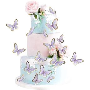 Ercadio 3d 36 Pack Cake Cake Toppers Gold and Laser Silver PVC Butterfly Cake Toppers Mix Style Armoll Arts Cupcake اختيارات للاستحمام الطفل لحفل الزفاف لحفل الزفاف اللوازم