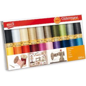 مجموعة خيوط Gutermann ، متعددة الألوان ، 100 م