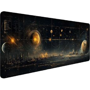 الخريطة السماوية المكتبية وسادة وسادة الفأر الفضاء القمر الصناعي في المستقبل earth surreal mousepad xl كبير ألعاب الماوس اللوحة المحمولة لوحة المفاتيح لوحة المكتب 31.5 "x11.8" مكتب كمبيوتر مفتاح كمبيوتر محمول