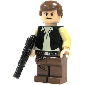Lego Star Wars Han Solo Minifigure with Blaster
