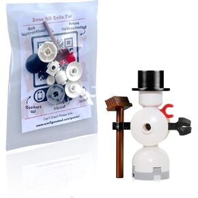Lego Holiday Minifigure - رجل ثلج صغير مع المكنسة والقبعة العليا - لطيف للغاية