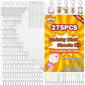32 Pcs Shrink Plastic Sheets, Shrink Art Paper Shrink Film Sheets Blank Shrink Plastic Film Shrinky Dinks Sheets for Create Your Own Keychains/Earrings/Necklace/DIY Ornaments Craft(7.9 X 5.7 inch) in Saudi Arabia