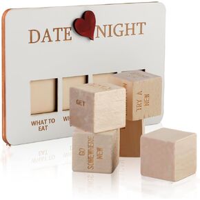 Date Night Dice, Date Night Dice Game for Adults, Date Night Ideas Gift for Couples, Fun Wooden Date Ideas for Him and Her, Valentine's Day Gifts for Girlfriend or Boyfriend