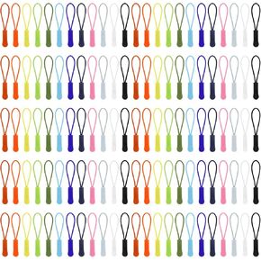 132pcs ملونة السوستة سحب نايلون استبدال السوستة السوستة سحب نايلون سحبة السوستة العلامة البديل paracord يسحب السوستة أمتعة السوستة للسترات ، الأمتعة ، المحافظ ، حقائب اليد (12 لونا)