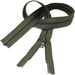 28" Vislon Zipper ~ YKK #5 Molded Plastic ~ Separating - 567 Olive Green (1 Zipper/Pack)