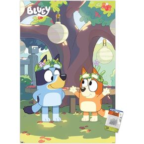 Trends International Bluey - Poster Duo Wall Poster ، 22.375 "× 34" ، حزمة POSTER و PUSTER PIN
