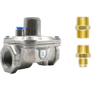 Universal Natural Gas Pressure Regulator with 1/2"-14NPT Thread Inlet and Outlet connection, 1/2 PSI Inlet Pressure and 4" WC Outlet Pressure(NG)