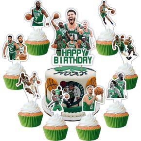 25pcs B Party Baskball Decortings ، Pasketball Cupcake Toppers for Kid Birthday Party Cake Supplies.