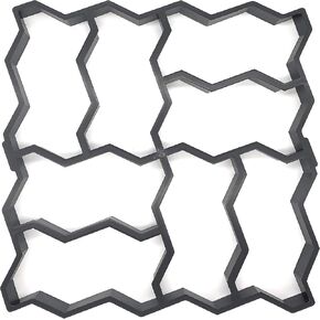 Valdo Home Paving Mork Mould Artable Concrete Walk Path Path Path Maker Mateging Stone Paving Moulds Lawn 16.5 "× 16.5" × 1.57 "