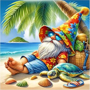 طقم الطلاء الماس Amorars Gnome للبالغين ، 5D Gnome Gnome Art Beginners - Diy Full Diamond Dot Gem Paints ، Homes Formation ، وحرف الديكور المنزلية ، 12 × 12 بوصة