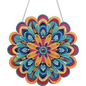Sourmo Hanging Diamond Art Painting Pattern Mandala Pattern ، DIY Diy Double Diasy Diamonds Painting Kit للبالغين (Mandala-2)