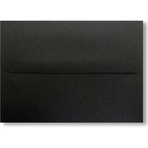 Jet Black 50 Boxed A7 5-1/4" x 7-1/4" 70lb Envelopes for 5" x 7" Invitations Announcements, Weddings Showers, Greeting Cards from The Envelope Gallery