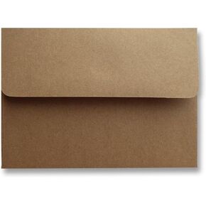 حقيبة البقالة Kraft Brown 50 محاصر 78 رطل A2 (4-3/8 × 5-3/4) مظاريف لحفلات الإعلانات 4-1/8 × 5-1/2