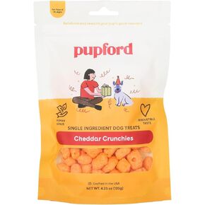 Pupford Cheese Crunchies, Premium Single-Ingredient Treat for Dogs & Puppies (Gouda, 7.50 oz)