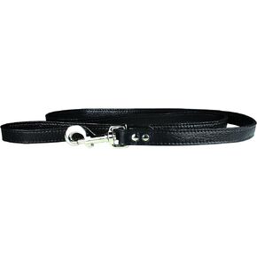 6274-BK Luxe Leather Dog مقود ، أسود