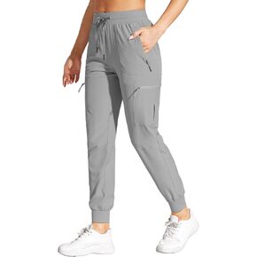 VILIGO Womens Cargo Joggers Hiking Pants Lightweight Quick Dry Water Resistant Womens Pants with Zipper Pockets