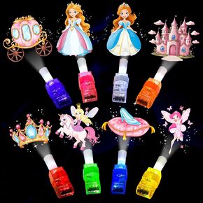 24PCS Princess Party Party Lights-Lead-Lead-： ألعاب Glow-in-Dark Toys بشكل كبير للأطفال ، مستلزمات زخارف حفلات عيد ميلاد الأميرة الوردية ، حفلات Goodie Bags ، جوائز في الفصل الدراسي ، الهدايا الممتعة