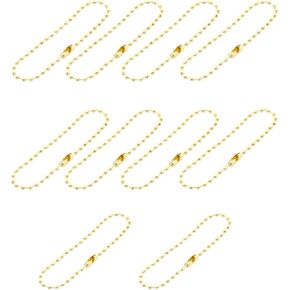 سلسلة حبة الكرة 100pcs ، سلسلة حبة 4 بوصة 100 ملم ، قطرها 2.4 مم مع حلقات مفتاح الموصلات الكرة لمعلق قلادة المجوهر