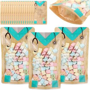 Kolldenn 50 PCS Morse Gift Fags Bulk Artable Treats Arming Candy Calcs Stand Up Goody Pouches for Murse Week Assing Assistant Assistant Party Bettipensipe GIFS WIDEDS SUPS
