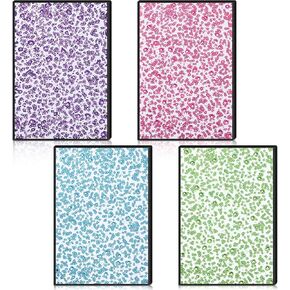 Mooliwe 4 PCS Diamond Painting Notebook للبالغين ، مجلة Art Journal Diy Art Mets A5 A5 Leather Paintbook Plantbook مرة أخرى إلى اللوازم المدرسية للمبتدئين للمبتدئين (Spring Floral)