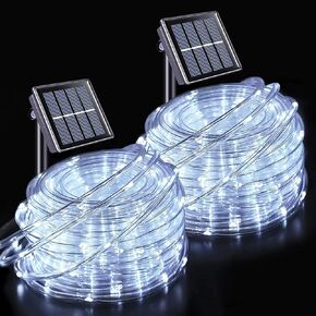 Jmexsuss 200 LED LED Solar Pool Lights For Overfer ، 66 FT IP65 Pools Pools Lights Outdoor مع 8 أوضاع ، إكسسوارات حمام السباحة ضوء الحبل الشمسي للترامبولين ساحة ساحة الممر