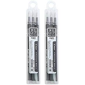 Pilot Frixion Ball تعبئة نقطة غرامة 0.7 مم أسود LFBKRF30F3B × 2 حزمة