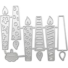 Candles Die Cut for Card Making, Scrapbooking Die-Cuts, Metal Cutting Dies Congratulations Die Cuts Happy Birthday Embossing Stencils Template for DIY Scrap-Booking Decor Wedding Blessing Card