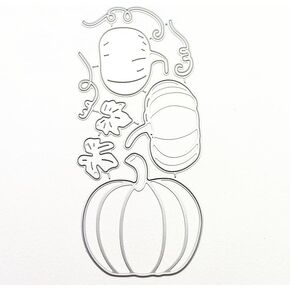 يموت قطع اليقطين ، وفاة القطع المعدنية لصنع البطاقات Hello Happy Fall Words Die Cuts Diy Scrapbooking for Autumn Attgiving Photo Photo Card Card Cards Making Supplies (Pumpkins Leaves)