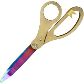 Grand Opening Kit for Ribbon Cutting - 25 Inch Red Scissors for Grand Opening with Rainbow Blades and Red Satin Ribbon in Kuwait