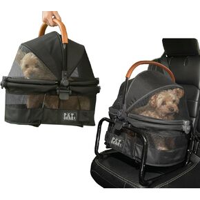 Pet Gear No-zip View 360 Ultra Lite Pet Safety Carrier ومقعد السيارة للكلاب الصغيرة والقطط.