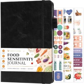 Legend Sensitivity Journal - Daily Dleination Diet & Health Diary مع تعقب الأعراض - سجل الكتب لـ FODMAP المنخفضة ، السكري ، القولون - أكوامارين)