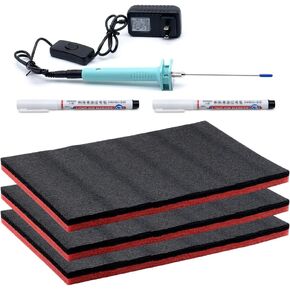 3 PCS Tool Box Progary Foam ، Tool Box Drawer Foam Inserts ، منظم المقبس ، 17.5 × 12 × 1 بوصة غير متزايدة للانزلاق للأدراج (17.5 × 12 × 1 بوصة)