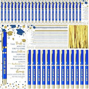 Spakon 50 Set Class of 2025 التخرج هدايا GEL GEL INK PEN مع بطاقات المعايدة في نهاية العام ، توقيع حفلات التخرج للطلاب من المعلم (الأخضر) in Kuwait
