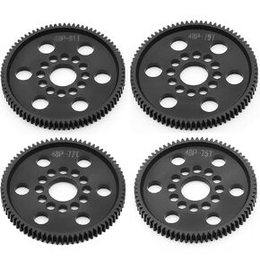 48P High-Precision Machined POM Spur Gear Set (76T 78T 80T 82T) - Ultra-Smooth Silent Lightweight Spur Gear for 3RACING Sakura RC Drift/Touring 1/10 Cars